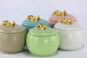 Forma di mela di ceramica vaso della caramella - Product Image 2