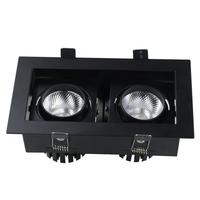 Lampu Downlight Persegi Ganda Tersembunyi 24W untuk Proyek Komersial
