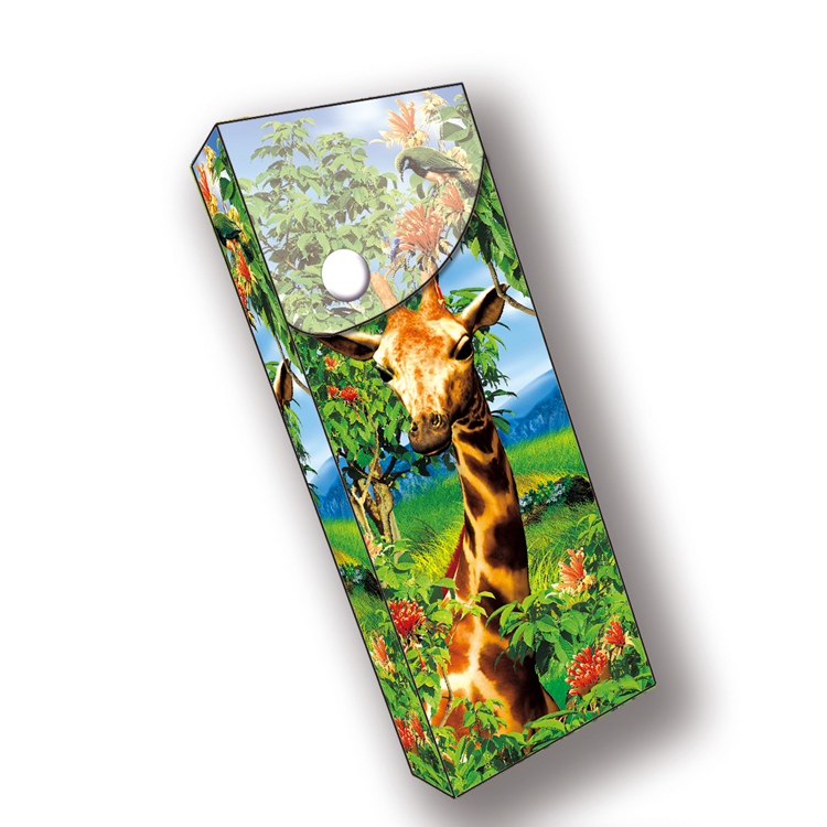 Zebulun рекламный корейский канцелярский пластиковый пенал с рисунком животных