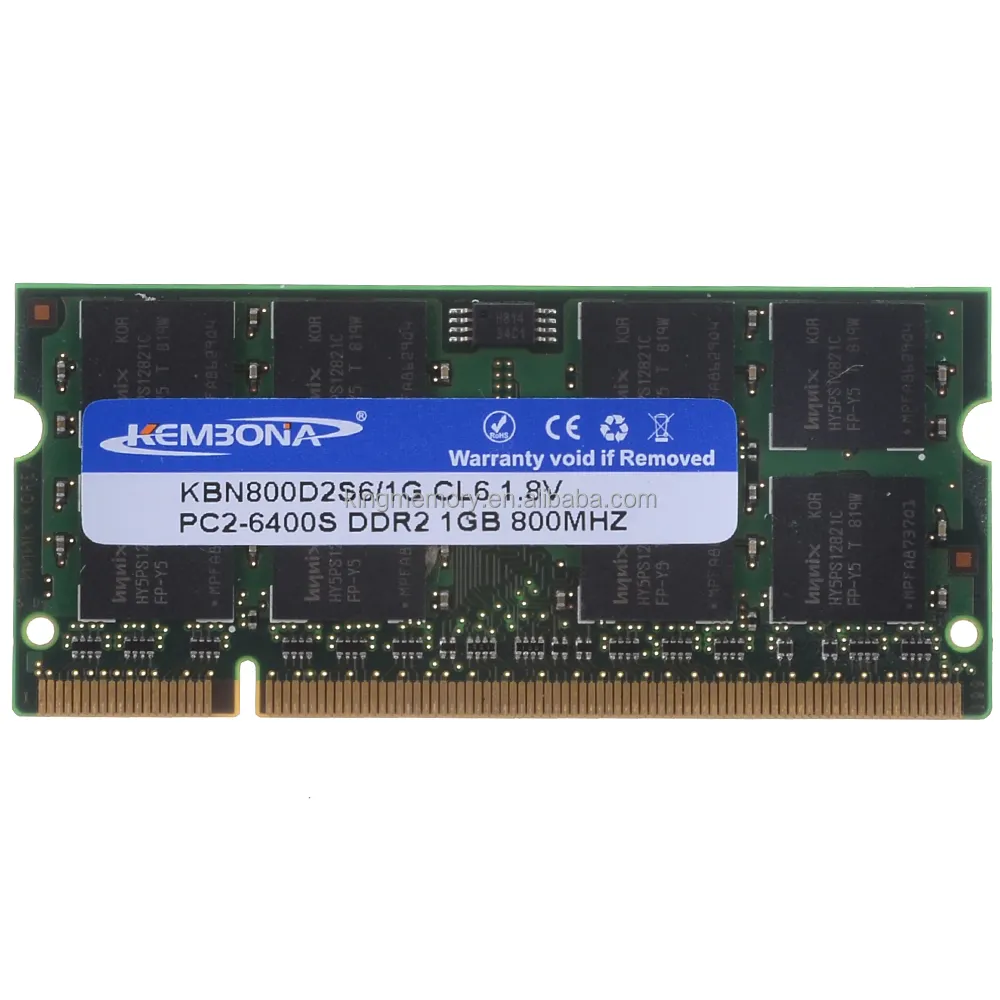 Kostenloser Versand Fabrik Lager zum Verkauf Laptop RAM Speicher DDR2 1GB so-dimm 800MHz