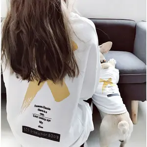 2022 new fashion design pet and human matched clothes hoodies personalized dog mom owner and puppy matching hoodie