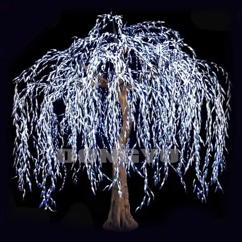 10 ayak 4096 ışık yüksek yapay serin beyaz led ağlayan söğüt ağacı