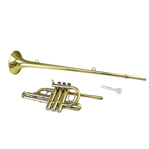 Lacca oro Tono Bb corpo In Ottone Cupronickel sintonia tubo/pistone oro in ottone tubo di piombo Araldo Tromba