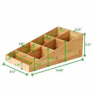 Organizzatore <span class=keywords><strong>per</strong></span> Condimenti <span class=keywords><strong>da</strong></span> Caffè in Bambù a 7 Scomparti di Alta Qualità <span class=keywords><strong>per</strong></span> Portacapsule K-Cup - Product Image 6