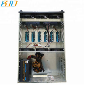 Montado 4U 6 GPU <span class=keywords><strong>Bitcoin</strong></span> minería Rig con 6 unids bandas y 1650 W ATX minería <span class=keywords><strong>PSU</strong></span> - Product Image 3