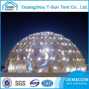 Marco de Acero Al Aire Libre Media Esfera Carpa Domo Geodésico Carpa Refugio de <span class=keywords><strong>la</strong></span> Forma Redonda - Product Image 2