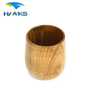 HawksEco-taza de madera hecha a mano para beber, taza de café, té, desayuno, cerveza, leche, CL2C-DBL3-B