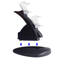 Data Frog LED Dual USB Ladestation Controller-Ständer für Sony für PS4 für PlayStation 4/PS4 Slim/PS4 Pro Spielkonsole