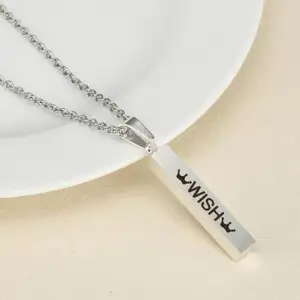 Personalized Bar Necklace Handmade Jewelry with Any Engraving You Wish