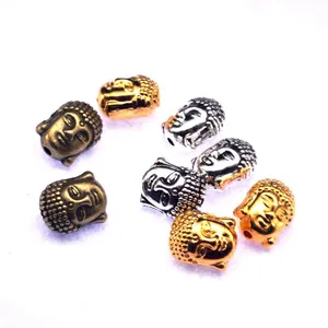 Factory wholesale price zinc alloy buddha head bead charms pendants for DIY jewelry making
