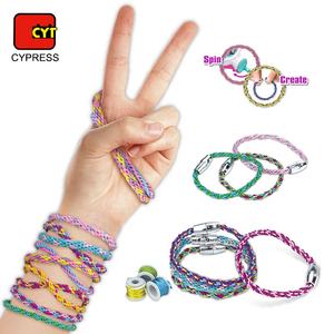 Ensemble <span class=keywords><strong>de</strong></span> beauté pour filles, <span class=keywords><strong>jeux</strong></span> <span class=keywords><strong>de</strong></span> <span class=keywords><strong>maquillage</strong></span> <span class=keywords><strong>et</strong></span> <span class=keywords><strong>de</strong></span> déguisement, machine à faire des cordes DIY, jouet en corde arc-en-ciel - Product Image 2