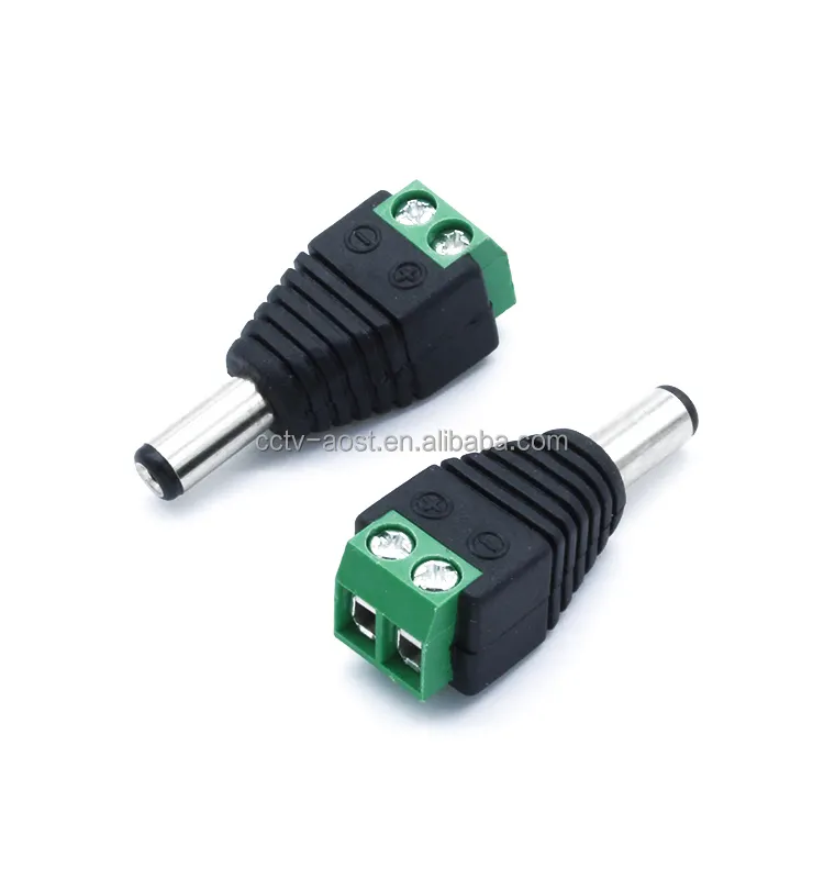 CCTV Acessórios dc conector fêmea masculino com adaptador de alimentação 5.5*2.1mm parafuso para cctv câmera dvr