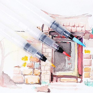 Pinceau portable de 155 mm, pinceau à eau, crayon, pinceau à eau doux pour débutants en peinture, dessin, fournitures artistiques - Product Image 4