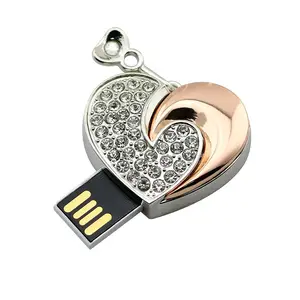 Fashion Design Hart Vorm Sieraden Usb Pendrive 2.0 2 Gb 4 Gb 8 Gb