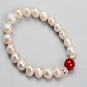 2018 Fashionable Cultured Frehshwater Pearl Chain <strong>Bracelet</strong> Beads Jewelry with 9-10mm Shaped Pearl <strong>Stretch</strong> <strong>Bracelets</strong> - Product Image 5