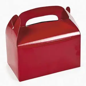 Vouwen Platte Glanzende Folie Wit Karton Verpakking Gift Nemen Weg Treat Box Voor Party Decor
