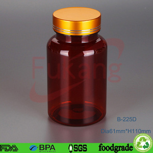 Botella de plástico vacía para mascotas, tarro de plástico de jengibre, 225ml, suplementos de cápsula para drogas, color verde - Product Image 2