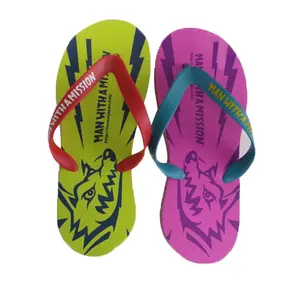 2017 personalized fashion double color mosaic EVA flip flops