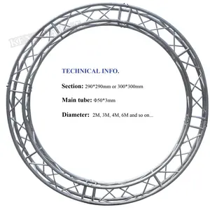 Aluminum Curved Roof Truss Circle Rotating Lighting Truss For Sale