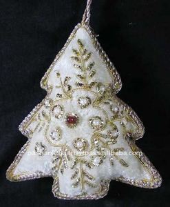 Adorno Navideño Colgante con Forma de Árbol de Tela - Product Image 1
