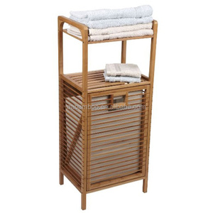 Cesto de Ropa Plegable de Lona, Cesta de Ropa de Bambú con Asas y Patas - Product Image 2