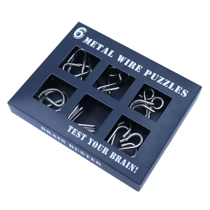 Metal Wire Brain Teaser Game Puzzles Educational Toy Disentanglement Puzzles  
