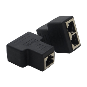 Porta RJ45 Splitter Adapter 1 a 2 Doppio Femminile CAT5/Connessioni di Rete Sockt CAT 6 LAN <span class=keywords><strong>Ethernet</strong></span> Splitter - Product Image 1