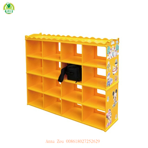 Estante de almacenamiento de plástico multifuncional para niños, estante de pared de <span class=keywords><strong>cubo</strong></span> colorido, muebles para escuela y jardín de infantes, armarios para kidsQX-205F - Product Image 1
