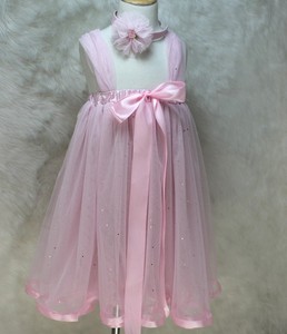 Commercio all'ingrosso Principessa Rosa <span class=keywords><strong>Vestiti</strong></span> Del Bambino Lungo Nastro di Tessuto di <span class=keywords><strong>Tulle</strong></span> Capretti del Vestito Dal Tutu Del Bambino Della Ragazza - Product Image 2