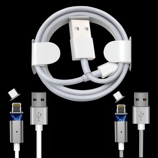 USB зарядки зарядное устройство кабель для Apple iphone зарядное устройство 4 5 5S 6 7 8 телефон Плетеный Нейлоновый магнитного