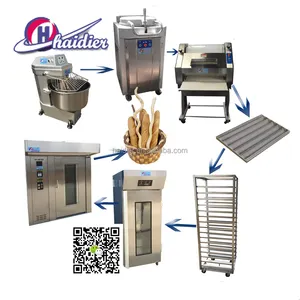 Línea de producción de pan francés automática, línea de Baguettes, equipo de horneado para Baguettes