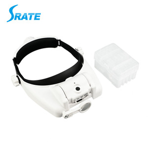 Lupa de diadema LED con 5 lentes iluminadas, lupa de cabeza para casco, <span class=keywords><strong>lupas</strong></span> dentales quirúrgicas - Product Image 4