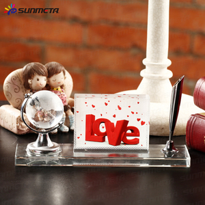 Fantasía Novedad Regalo De Negocios Conjuntos Globe & Pen Holder Set de Cristal de Mesa de La Oficina - Product Image 6