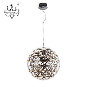 Lámpara colgante de bola de acero inoxidable, moderna, de Pakistán, para techos altos - Product Image 1