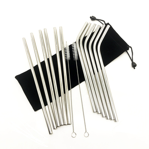 <span class=keywords><strong>BPA</strong></span> <span class=keywords><strong>Free</strong></span> Thép Không Gỉ Ống Hút Tái Sử Dụng Uống Kim Loại Rơm Bộ Với Bàn Chải Và Túi - Product Image 4