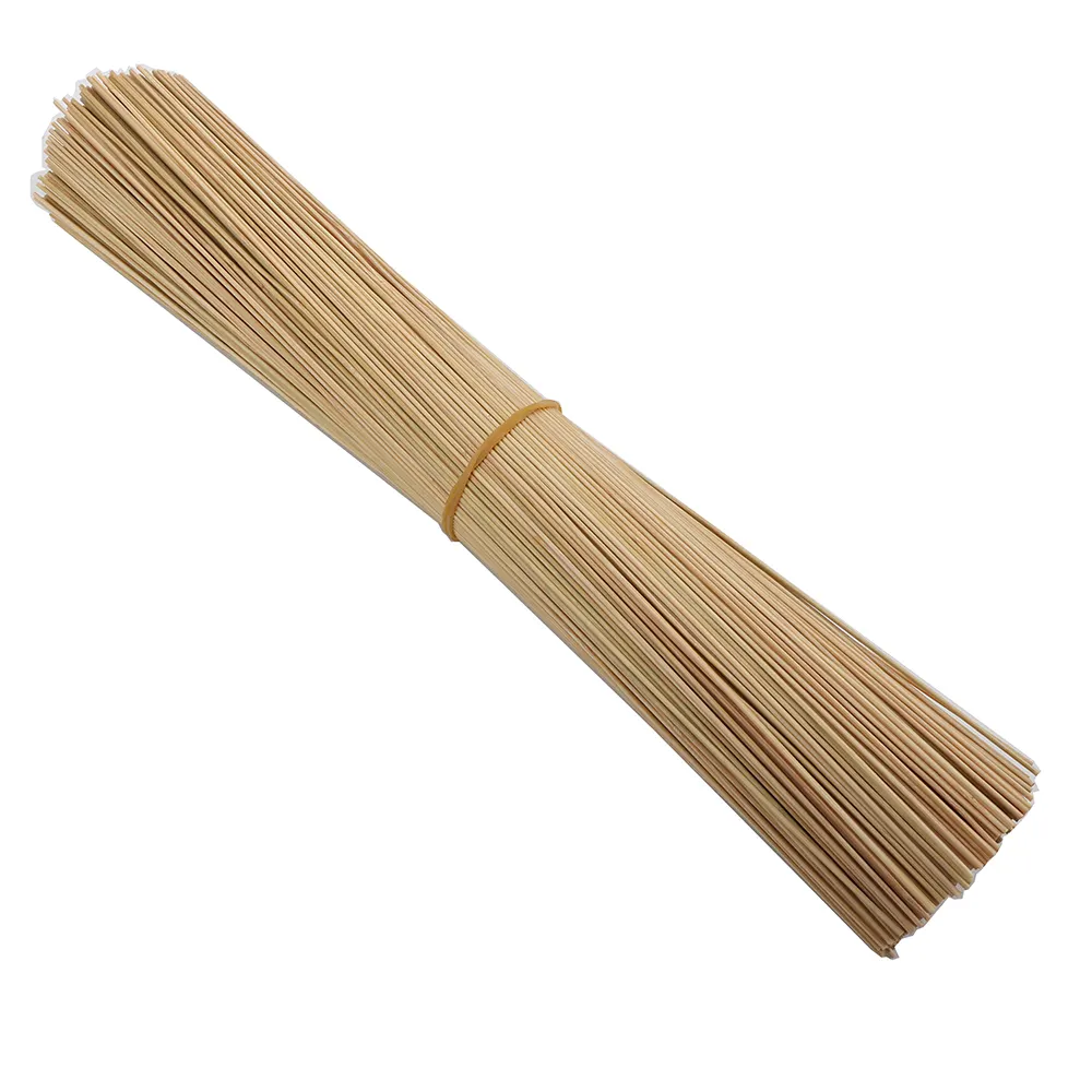Custom size bamboo raw material india unscent stick 1.3mm diameter bamboo incense stick