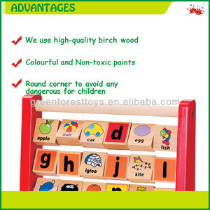 Sin plomo alfabeto ábaco <span class=keywords><strong>de</strong></span> <span class=keywords><strong>madera</strong></span> juguetes educativos juguete - Product Image 3