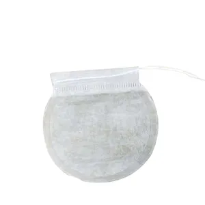 Drawstring सील पीएलए biodegradable खाली दौर मकई फाइबर चाय बैग