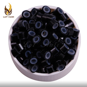 Microanillos de silicona de todos los tamaños para extensión de cabello, suministro de fábrica - Product Image 1