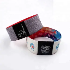 Bracelet élastique pour sublimation, avec étiquette en tissu, 1 pièce