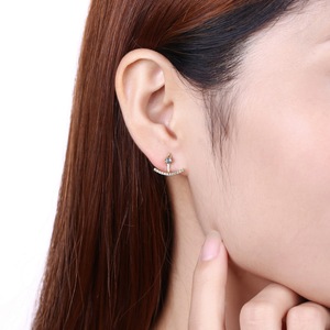 फैशन सोने के आभूषण कान जेड पुखराज असली 18K 14K सोने की बालियां - Product Image 5