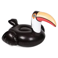 Black Toucan Pool Float Ride-On Swimming Ring Beach Lounger Floats Adult Summer Water Party Inflatable Fun Toys For Kid Adult