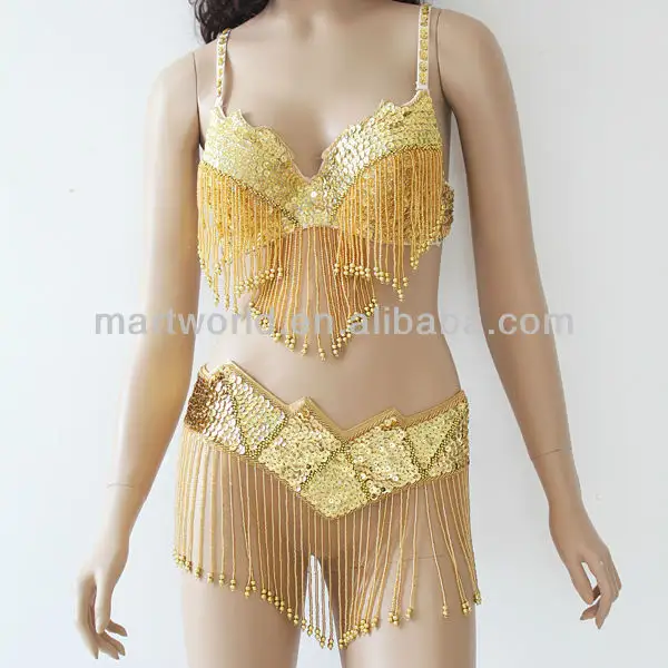 Trajes de carnaval dourado para mulheres (XF-035 ouro)