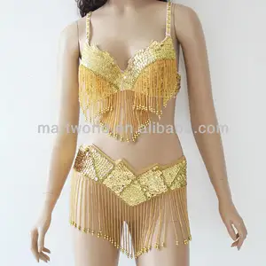 Disfraces de Carnaval de oro para mujer (XF-035 dorado)