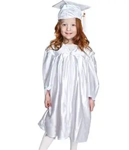 Manufacture wholesale graduation wear white graduation gown kindergarten graduation caps and gowns