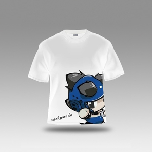 Camiseta de Taekwondo OEM 100% Algodón, Estilo Personalizado con Impresión, Equipo de Artes Marciales - Product Image 3