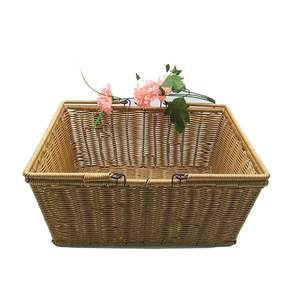 En gros <span class=keywords><strong>Pas</strong></span> <span class=keywords><strong>Cher</strong></span> Portable Solide Bonne Qualité Poly Rotin Sécurité Alimentaire Carré Rotin <span class=keywords><strong>Fruits</strong></span> <span class=keywords><strong>Légumes</strong></span> <span class=keywords><strong>Panier</strong></span> avec Poignée - Product Image 4