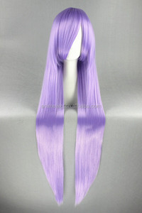 Alta calidad 100cm largo púrpura claro recto Gin Tama <span class=keywords><strong>Sarutobi</strong></span> Ayame Anime peluca Cosplay Peluca de pelo sintético - Product Image 3