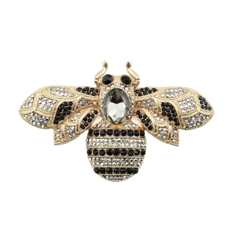 Ювелирные изделия очаровательные Золотые Большие Кристальные вставки брошь в виде пчелы булавки