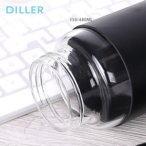 Productos ecológicos de boca ancha llanura de vidrio de borosilicato libre de BPA botella de agua al aire libre - Product Image 5